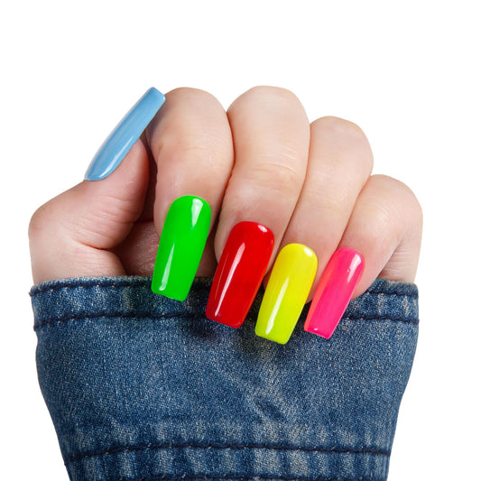 Lively Neon Handmade Press on Nails H427
