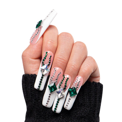 Crystals Magic Handmade Nails H43