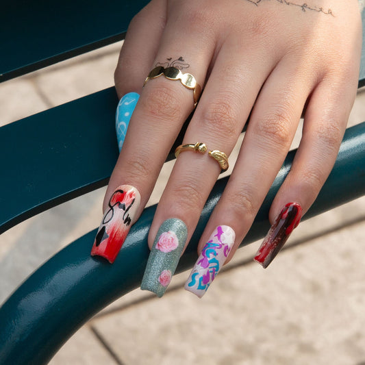 Slow Burn Sabrina Handmade Nails H434