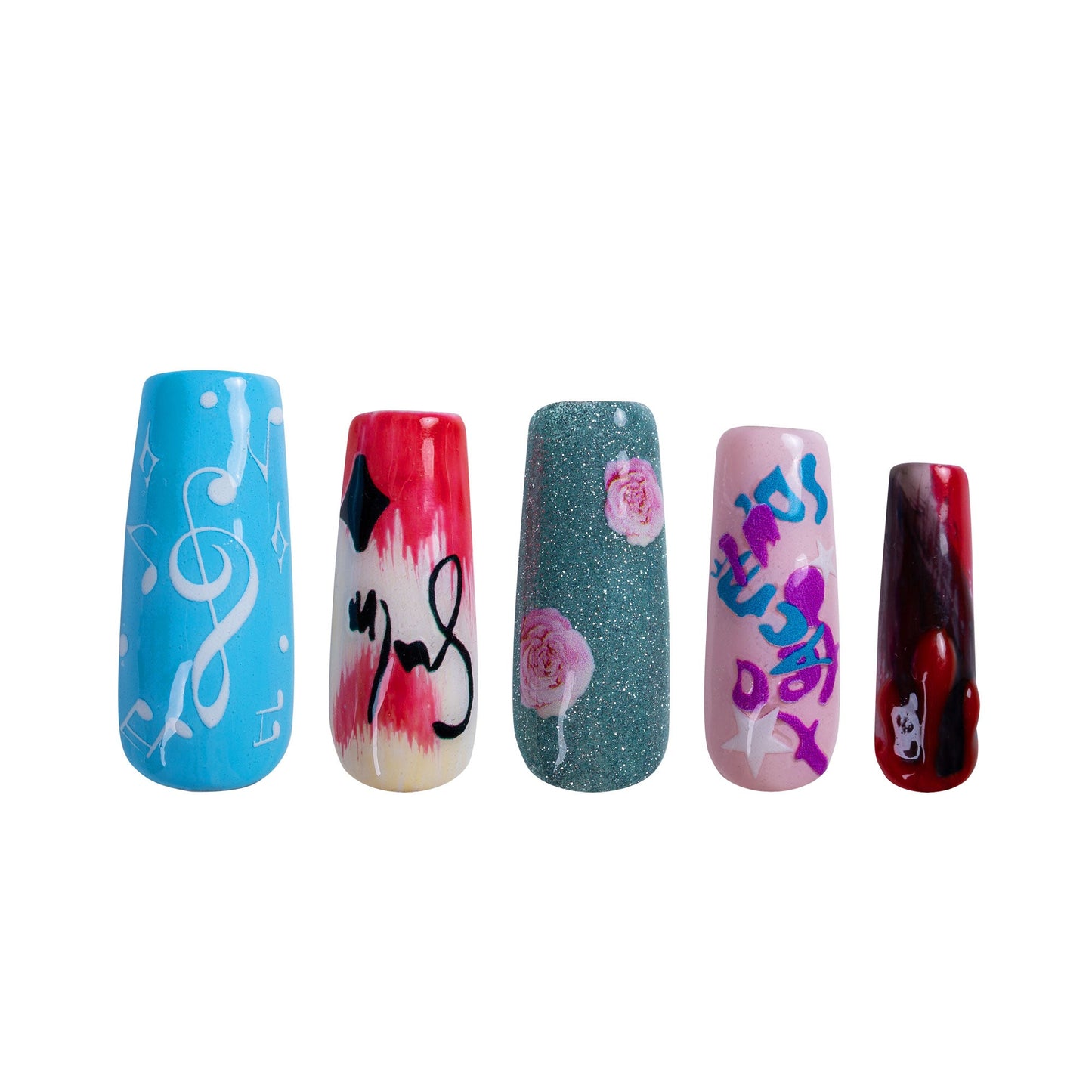 Slow Burn Sabrina Handmade Nails H434