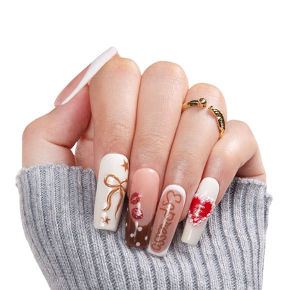 Sabrina¡¯s Brown Sugar Shakin Espresso Handmade Nails H436