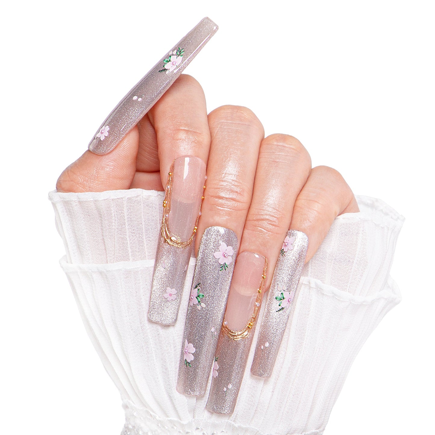 Petals Daydream Handmade Nails H437