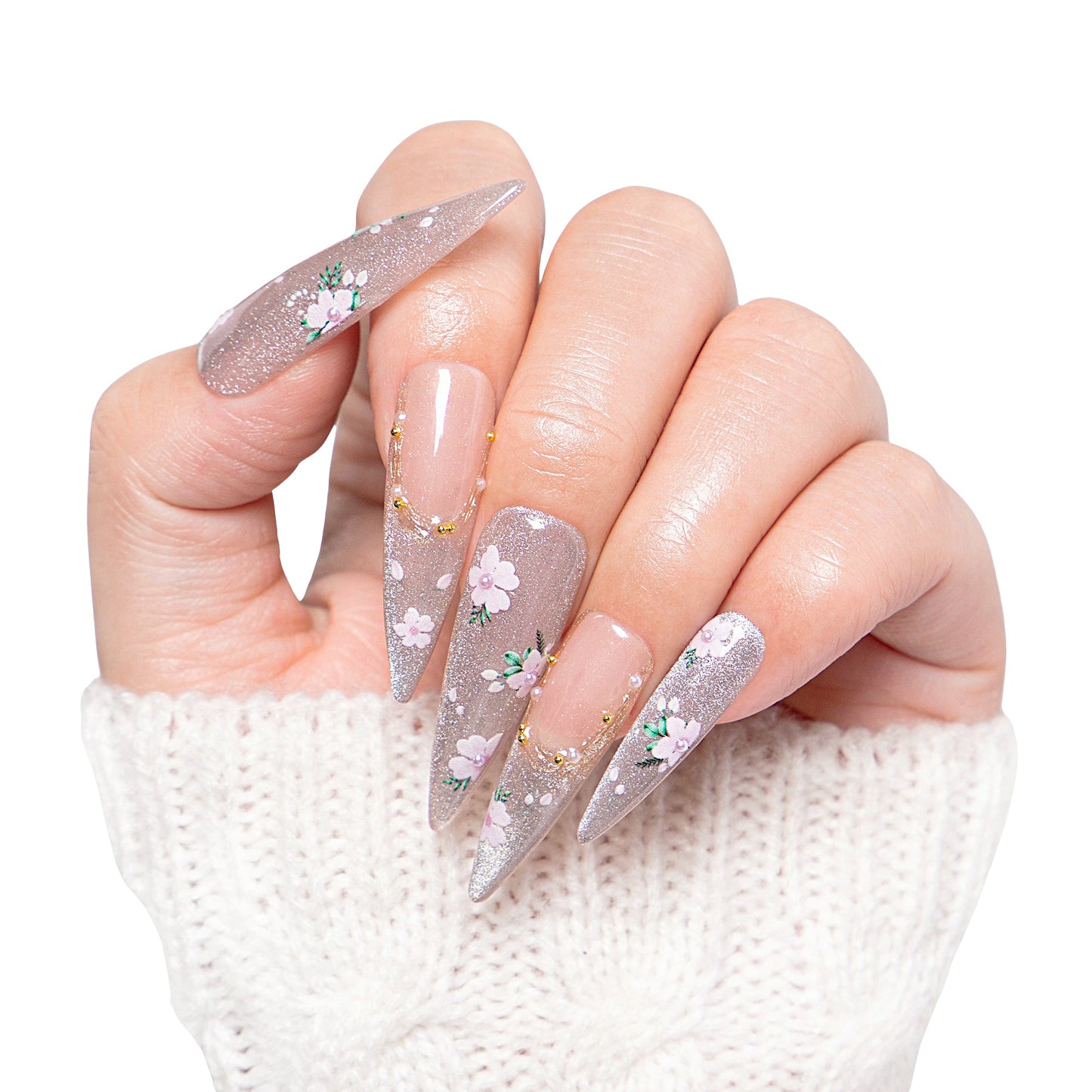 Petals Daydream Handmade Nails H437