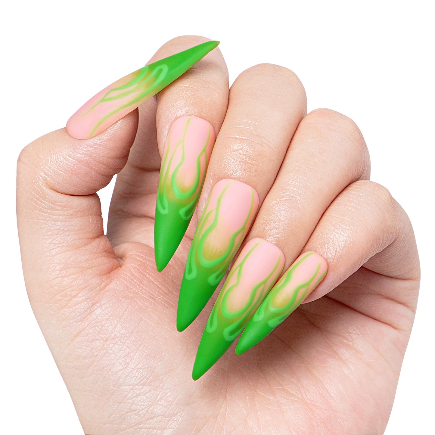 Neon Inferno Handmade Nails H443