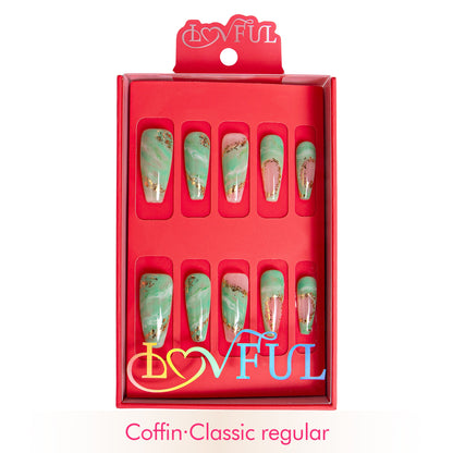 Imperial Jade Handmade Nails H445