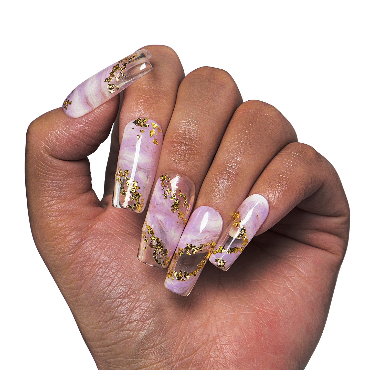 Lilac Glow Handmade Nails H448