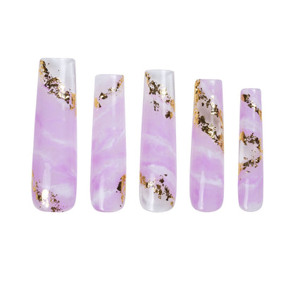 Lilac Glow Handmade Nails H448