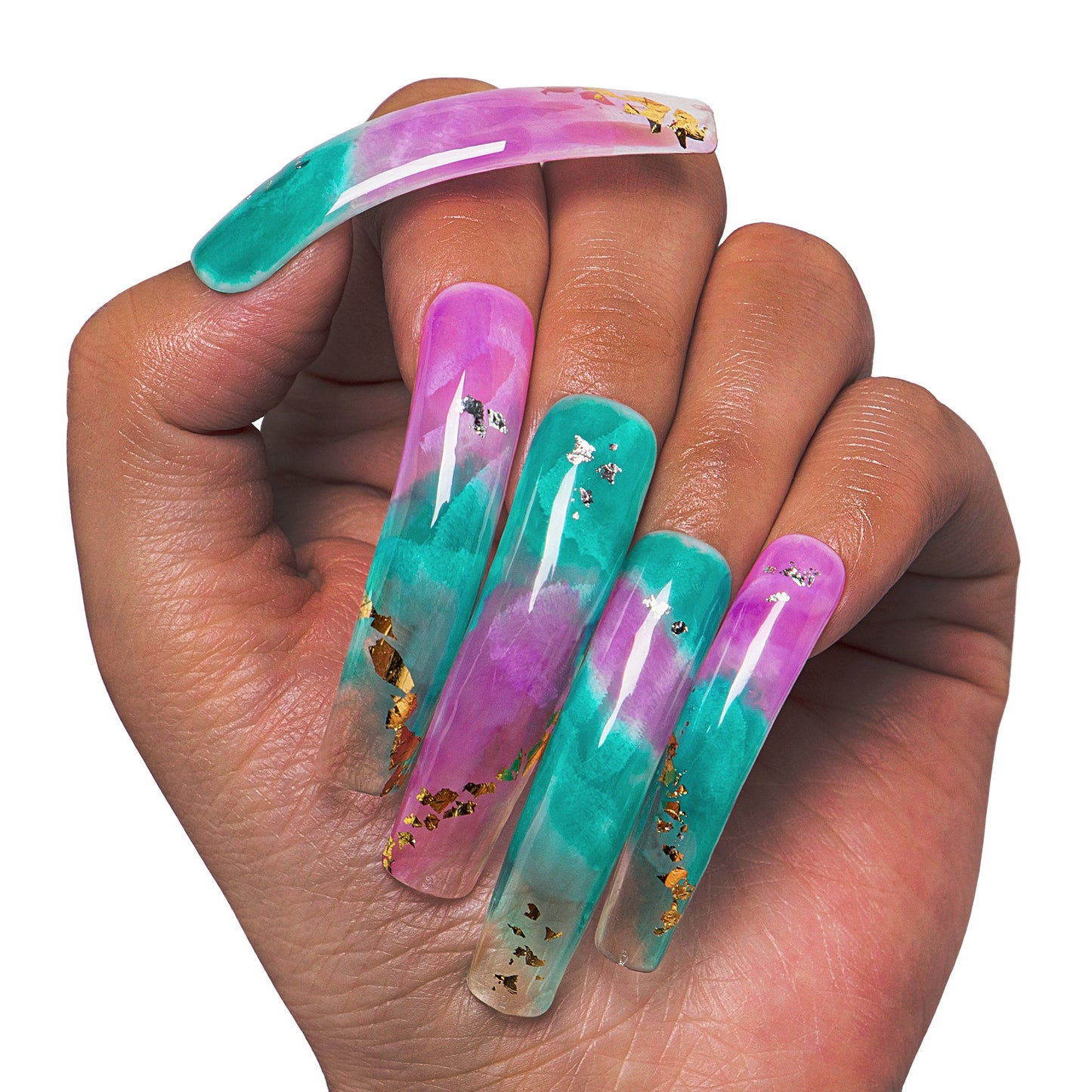 Mystic Amethyst Handmade Nails H450