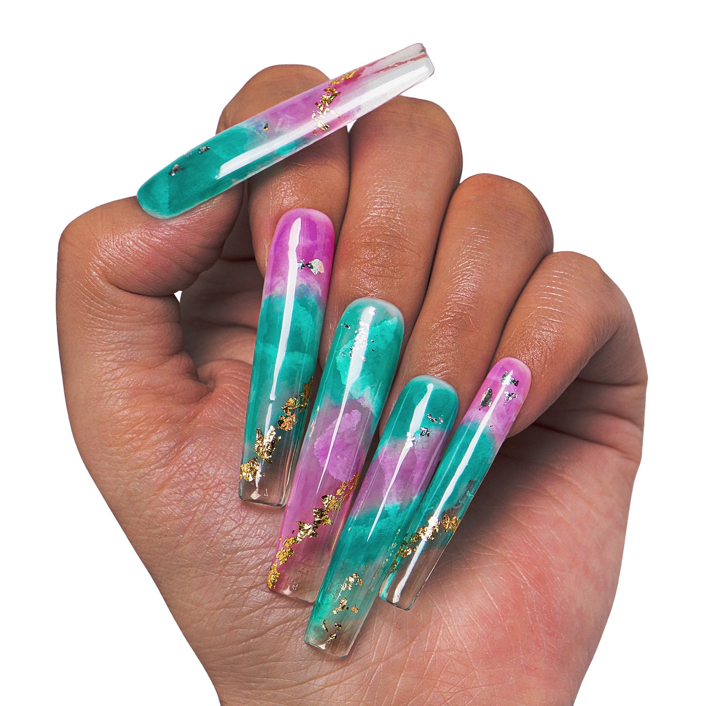 Mystic Amethyst Handmade Nails H450