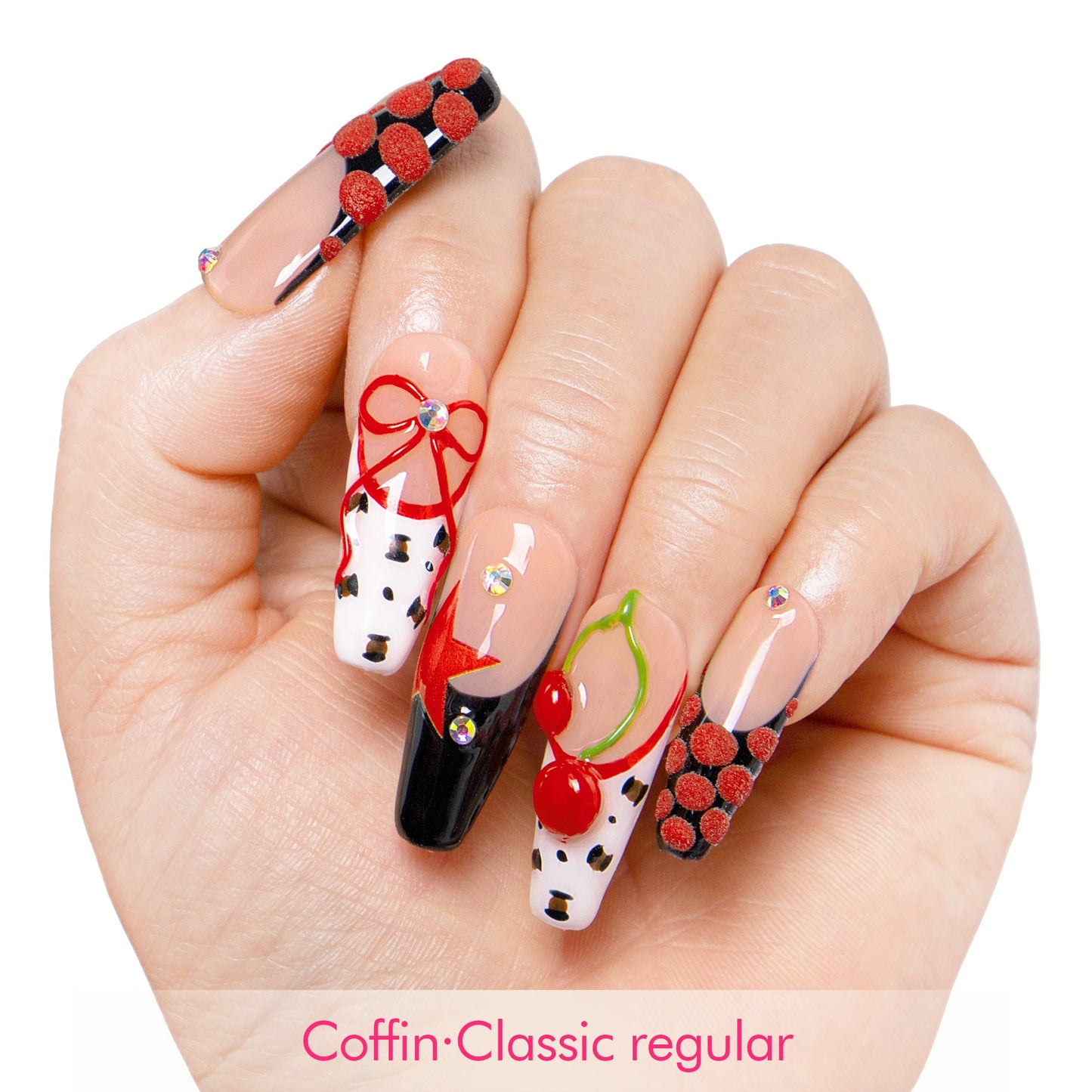 Cherry Bombshell Handmade Nails H467