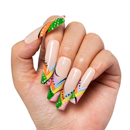 Rainbow Rhapsody Handmade Nails H472