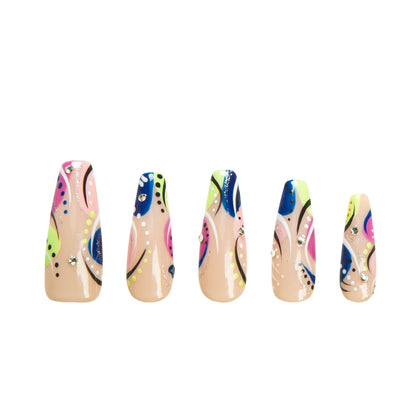 Summer Romance Handmade Nails H473