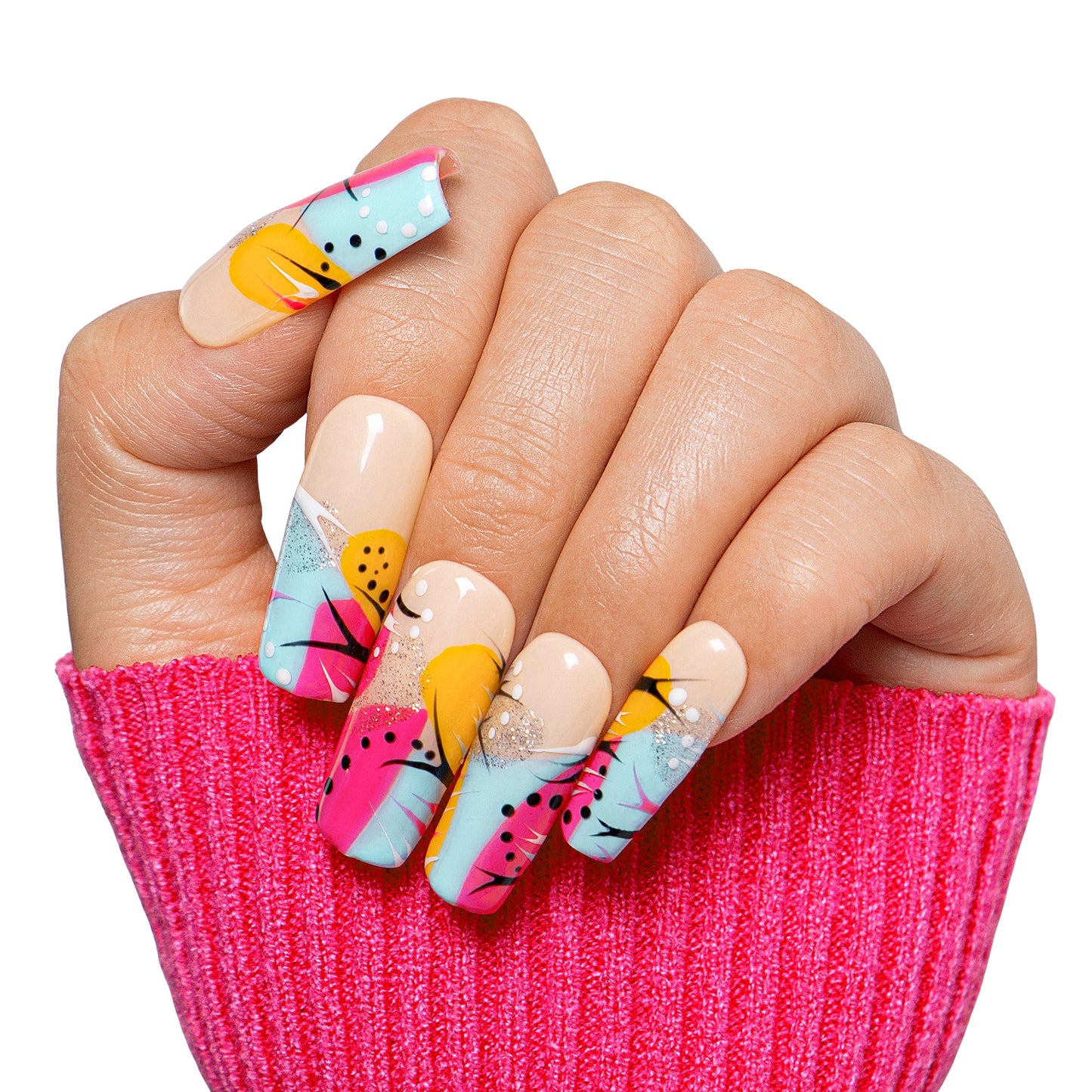 Tropical Paradise Handmade Nails H474