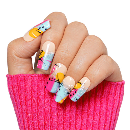 Tropical Paradise Handmade Nails H474