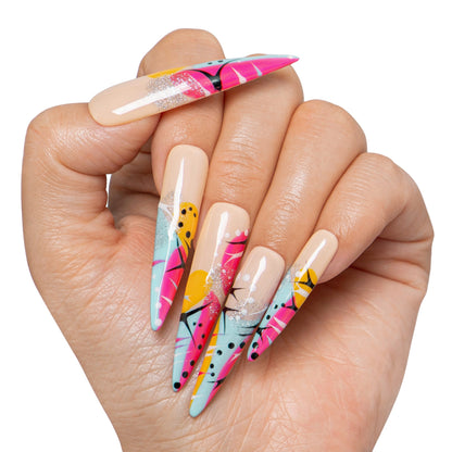 Tropical Paradise Handmade Nails H474