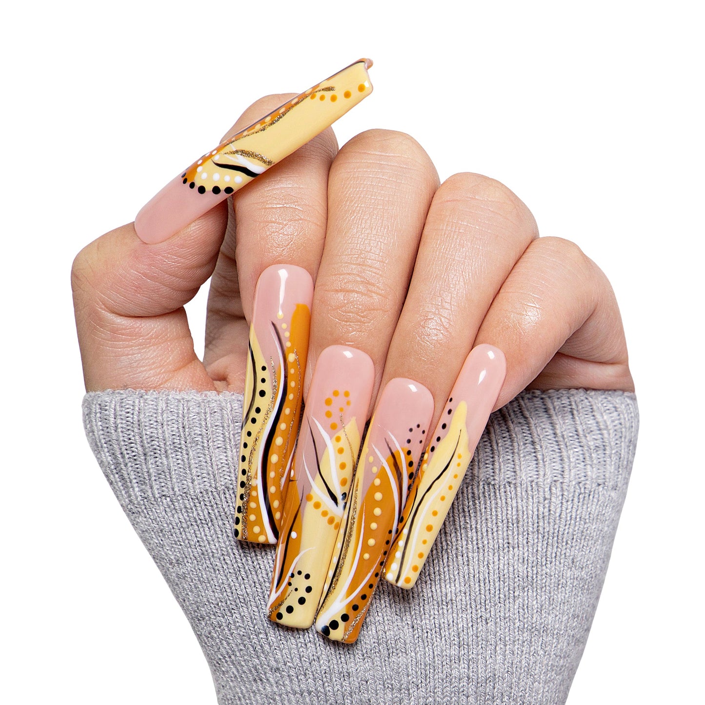 Calm Storm Handmade Nails H477