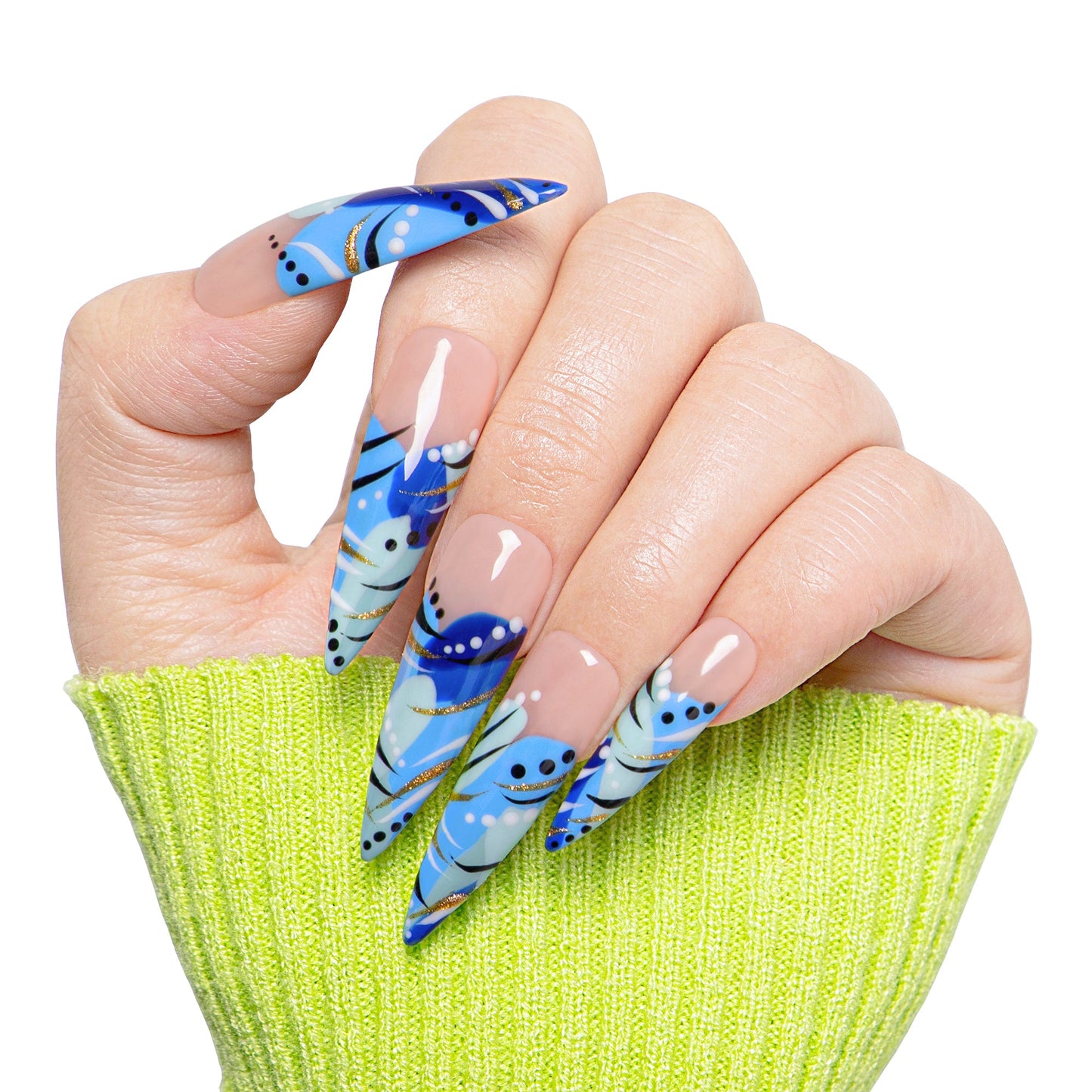 Clear Skies Handmade Nails H478