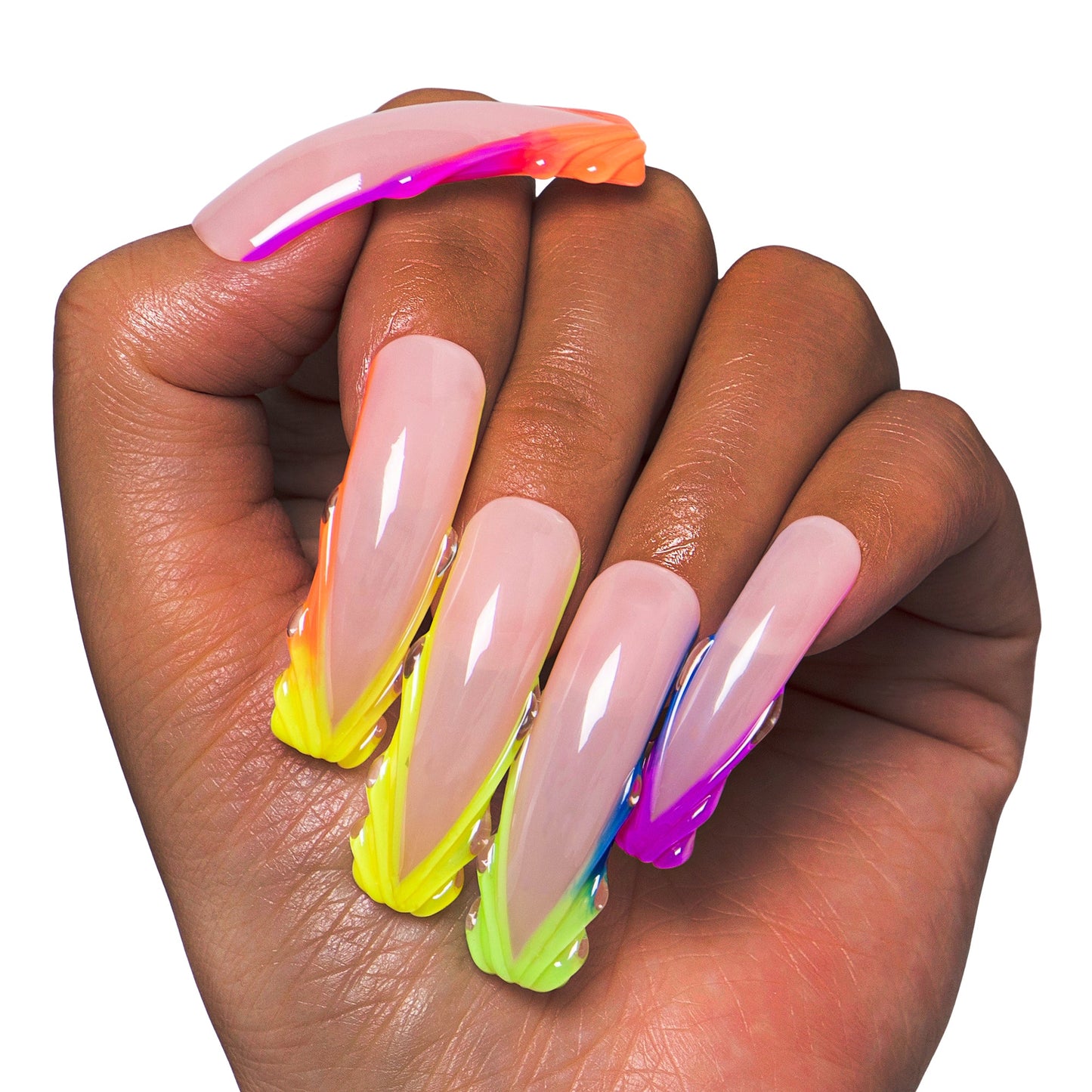 Rainbow Dream Handmade Nails H479
