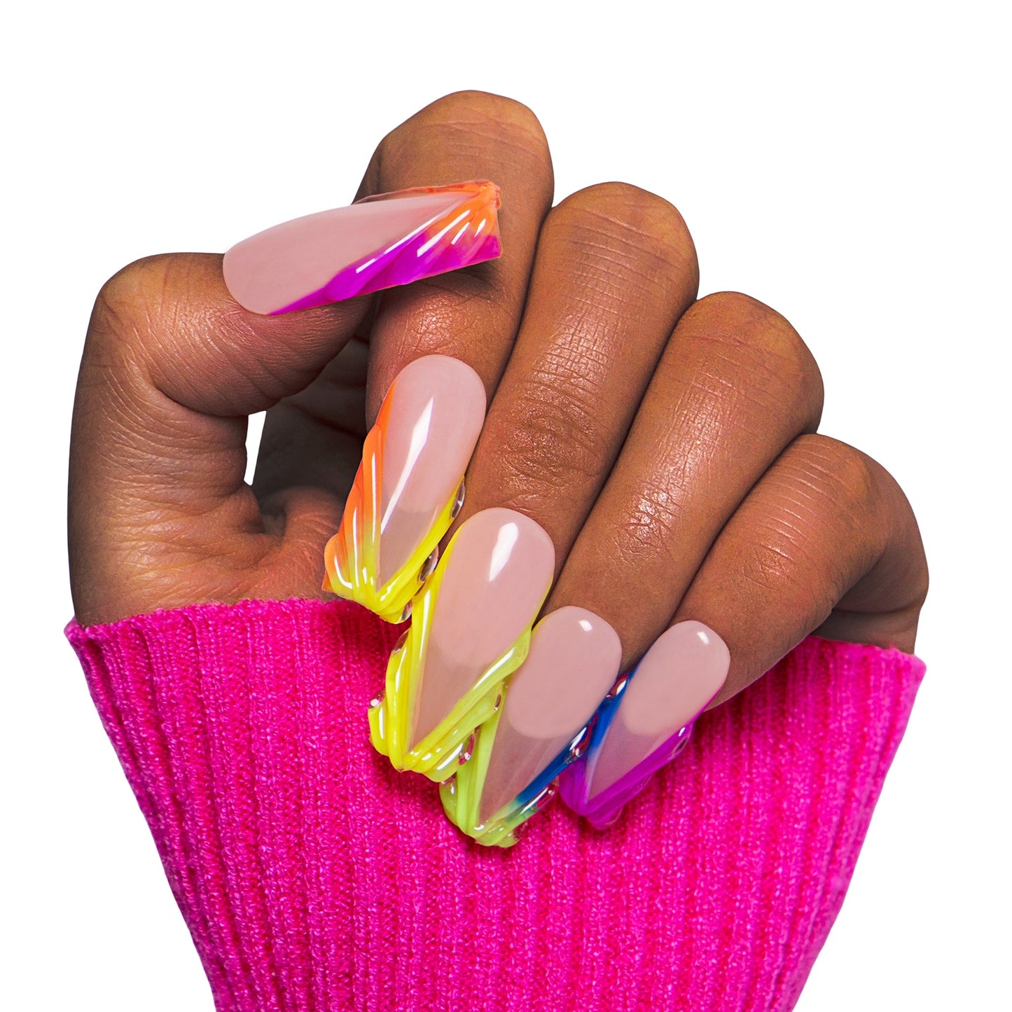 Rainbow Dream Handmade Nails H479