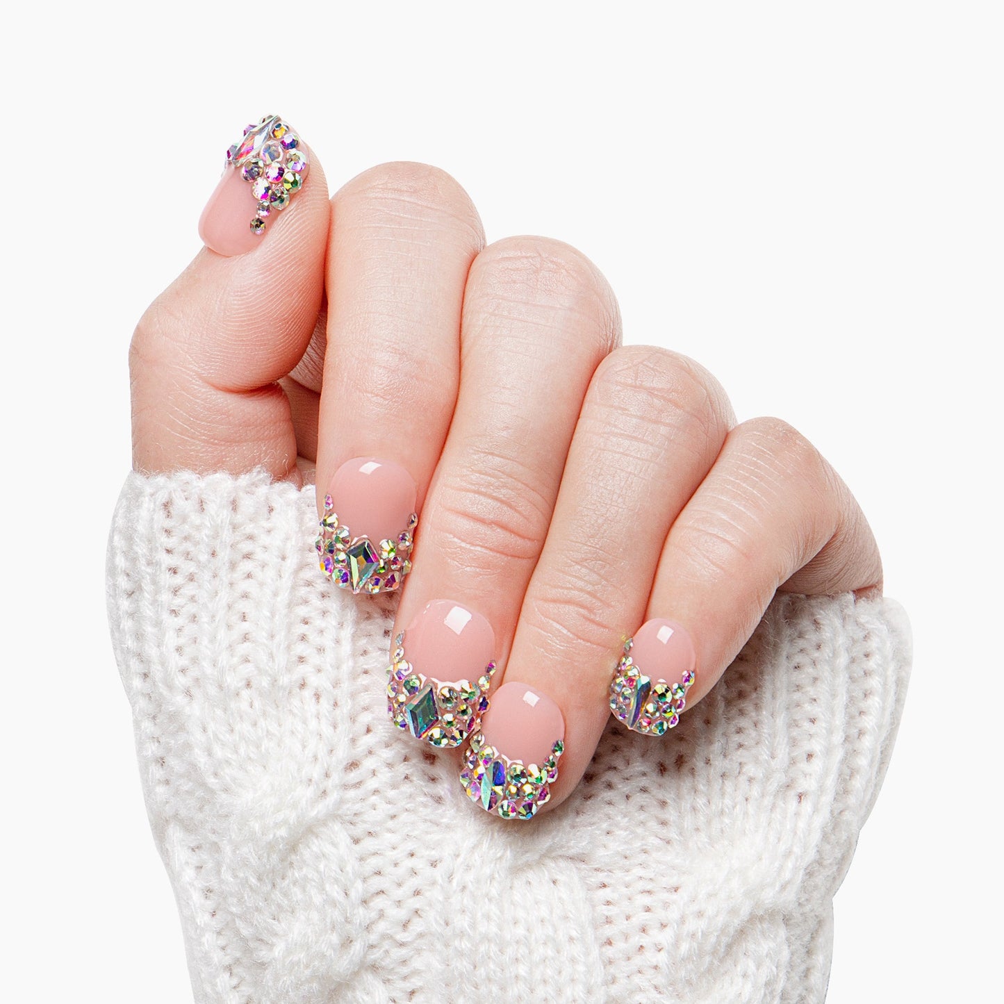 Angel's Tear Rhinestone Handmade Nails H48