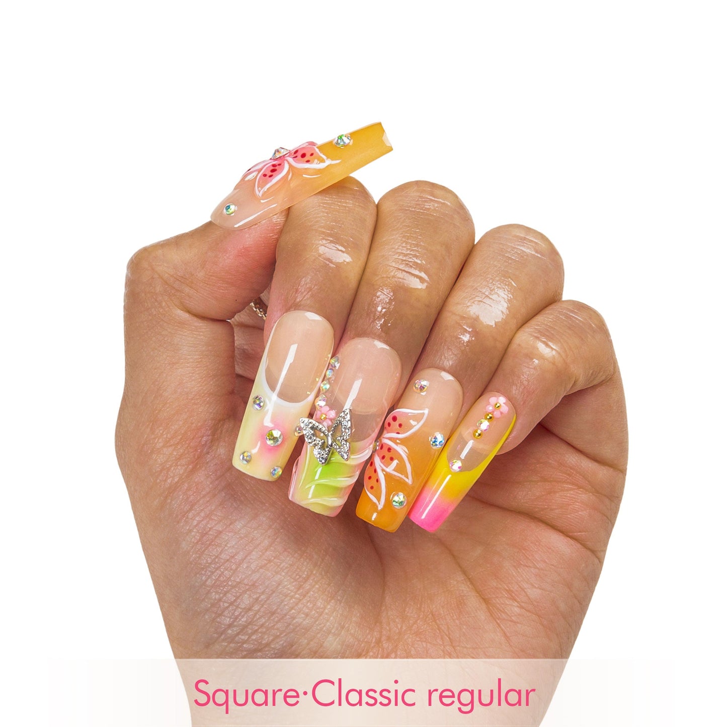 Tropical Delight Handmade Nails H498