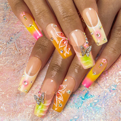 Tropical Delight Handmade Nails H498