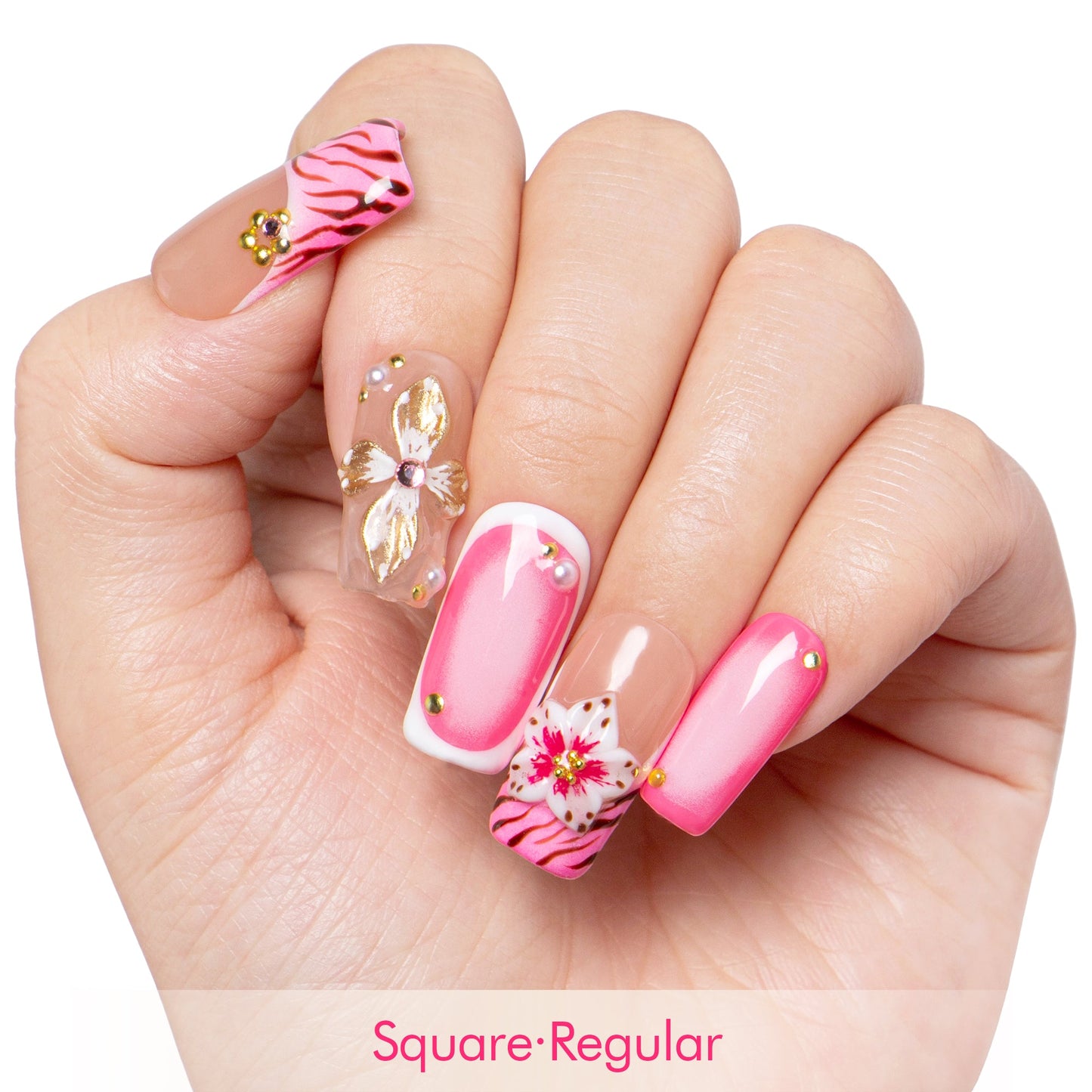 Rosewater Bloom Handmade Nails H499