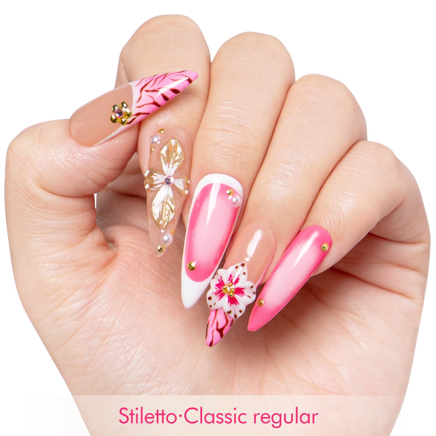 Rosewater Bloom Handmade Nails H499
