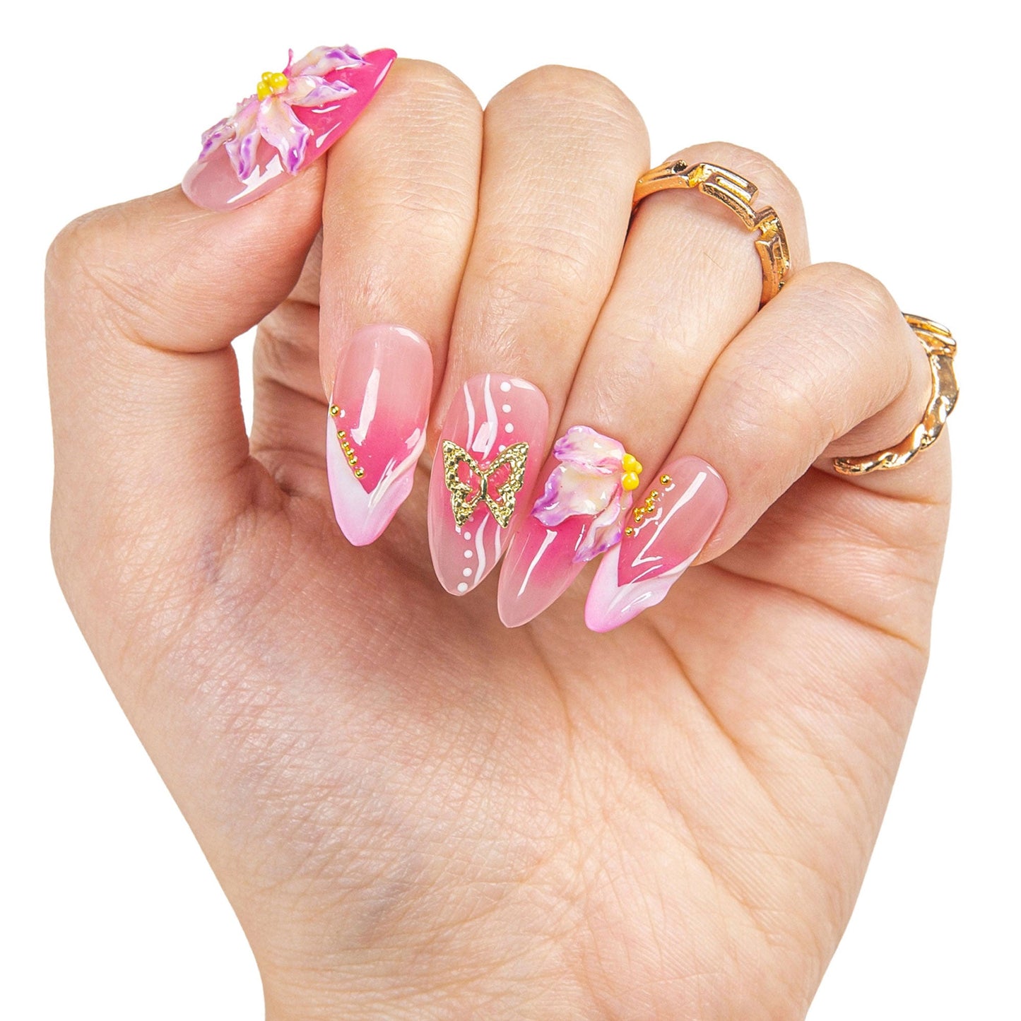 Butterfly Kiss Handmade Nails H502