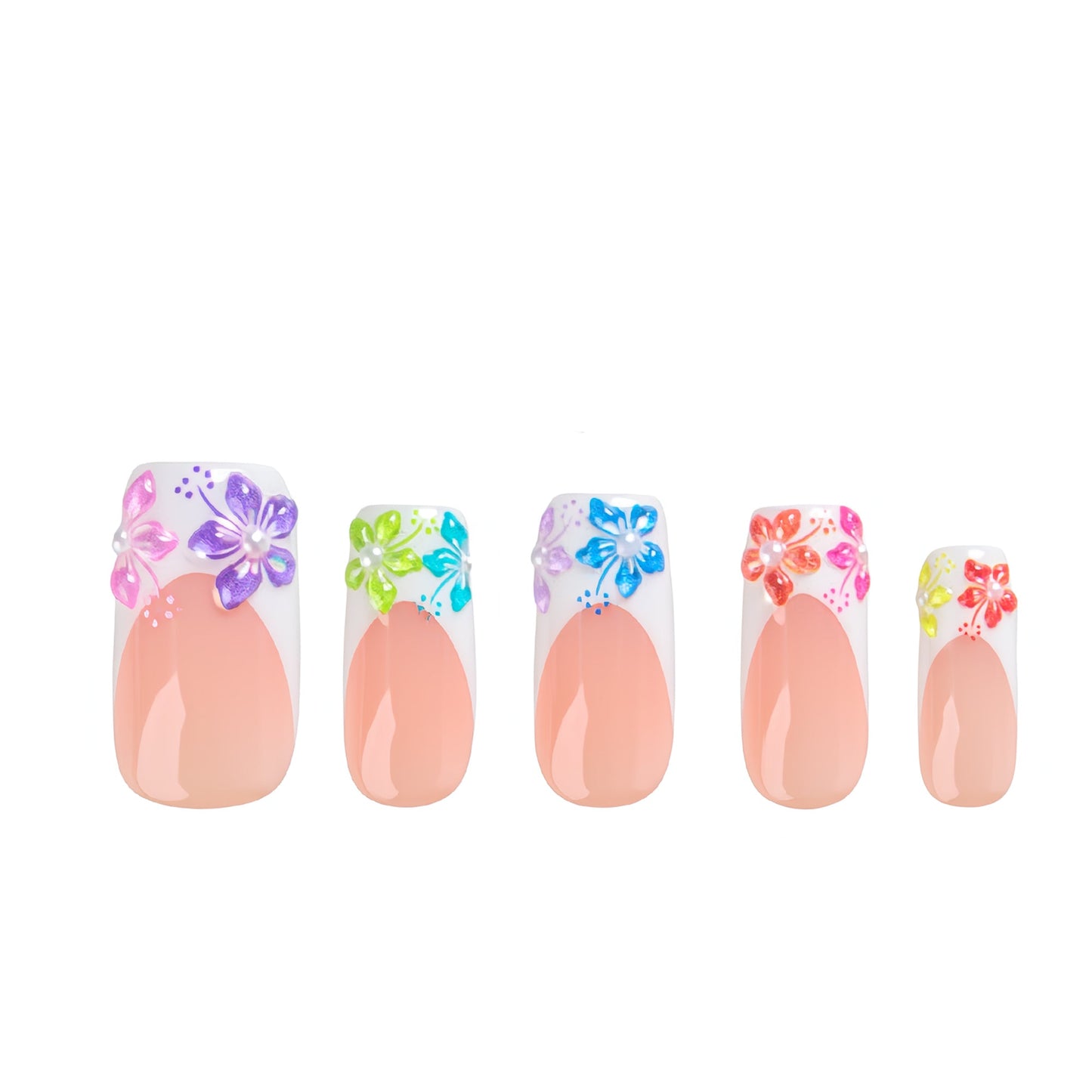 Tropical Garden Handmade Nails H538