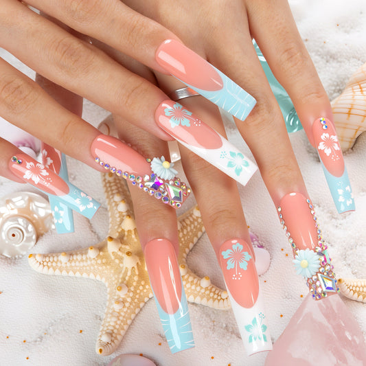 Tropical Breeze Handmade Nails H540