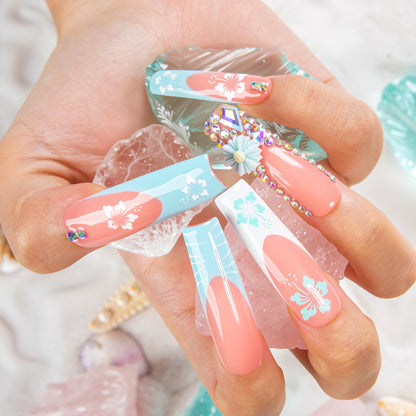 Tropical Breeze Handmade Nails H540