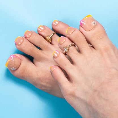 Sunset Bloom T541 Toe Nails - 20Pcs Free Size