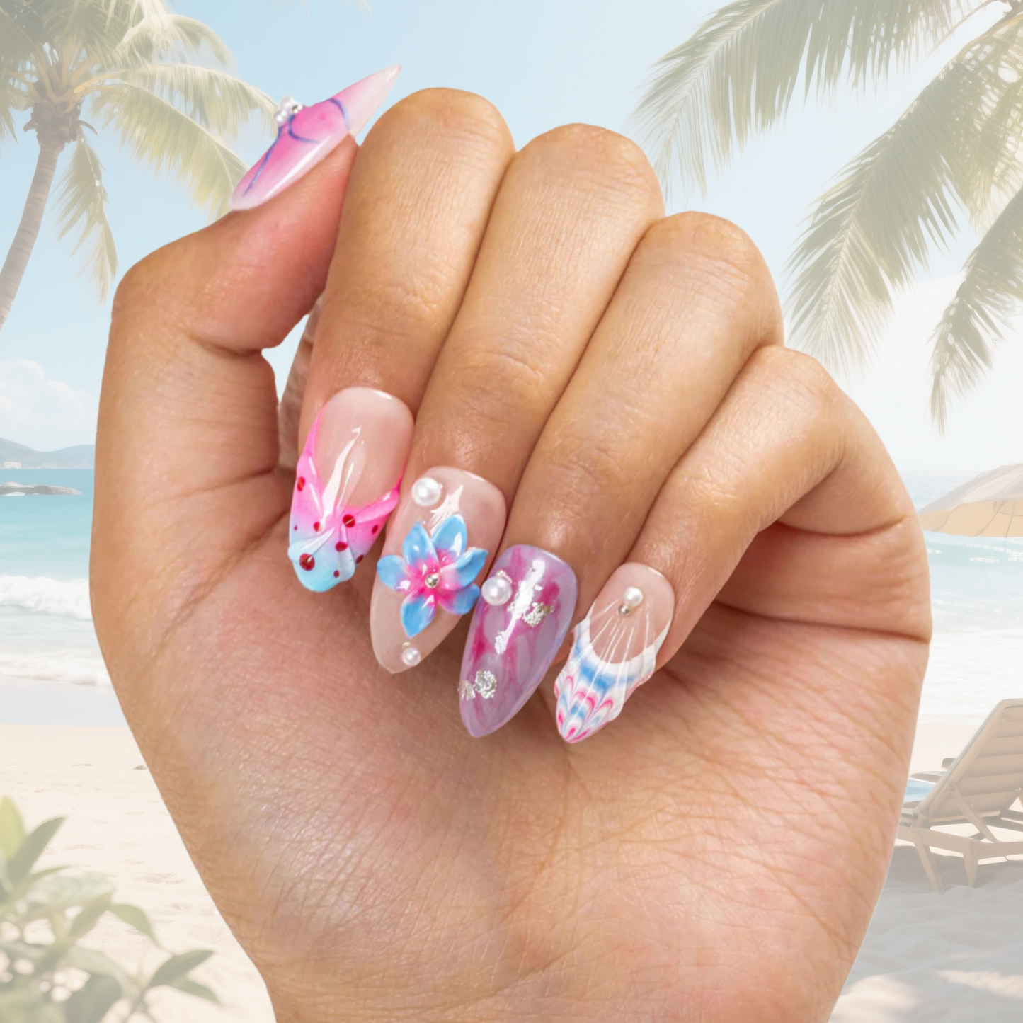 Mermaid¡¯s Mood Handmade Nails H549