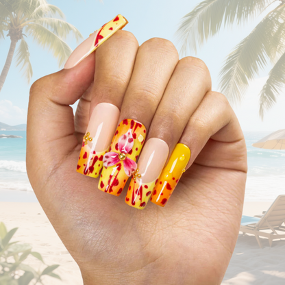 Coral Crush Handmade Nails H553