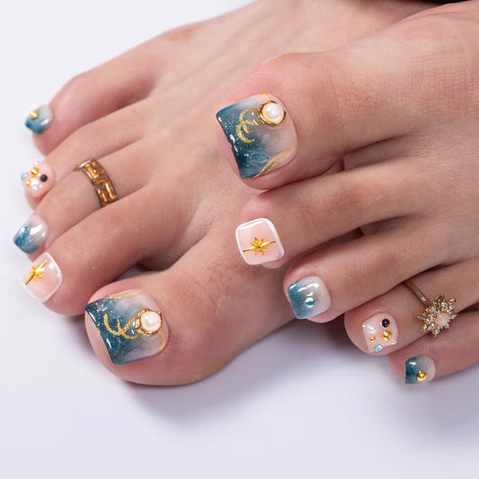 Twilight Treasure T556 Toe Nails - 20Pcs Free Size