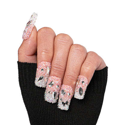 Berry Shake Pink Handmade Nails H56