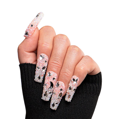 Berry Shake Pink Handmade Nails H56