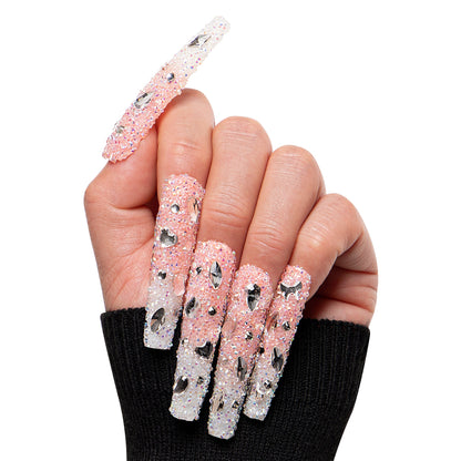 Berry Shake Pink Handmade Nails H56