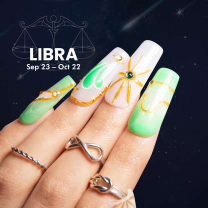 Celestial Libra Dream Handmade Nails H588