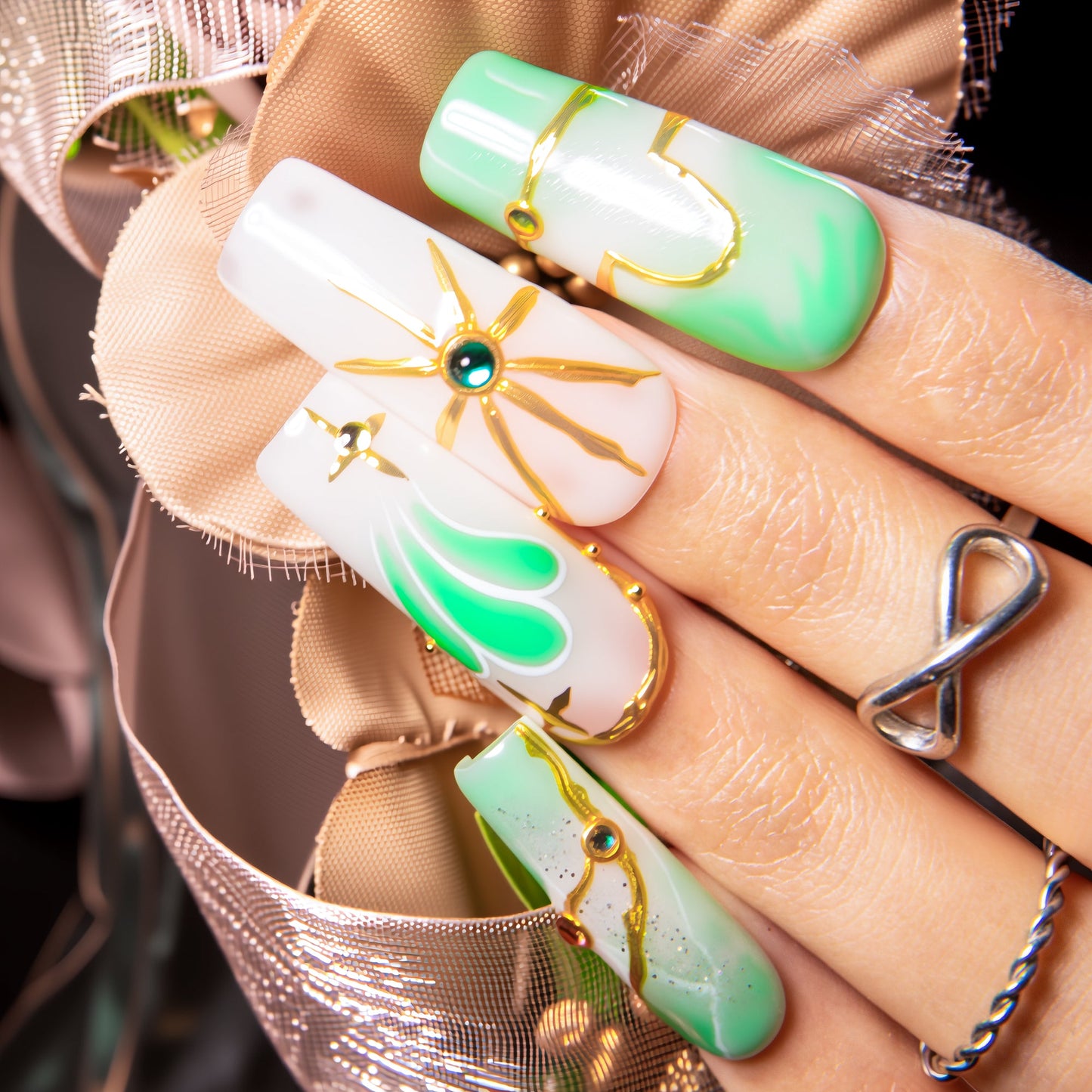 Celestial Libra Dream Handmade Nails H588