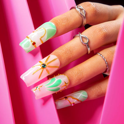 Celestial Libra Dream Handmade Nails H588