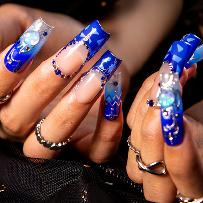 Aquarius Ice Queen Handmade Nails H589