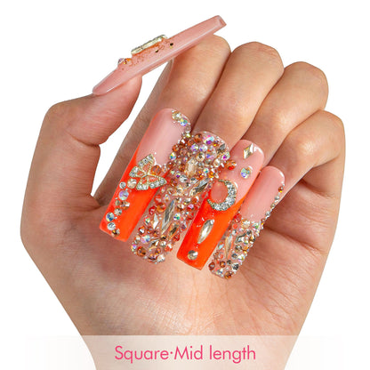 Neon Moon Cancer Handmade Nails H590