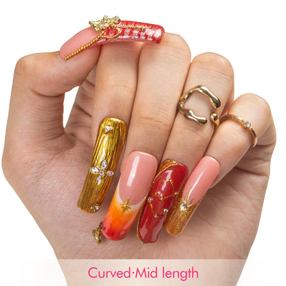 Leo’s Golden Hour Handmade Nails H593