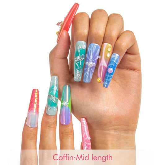 Sagittarius Spark Handmade Nails H594