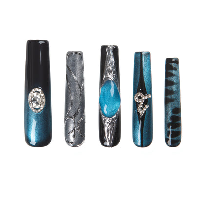 Capricorn Cosmic Energy Handmade Nails H597