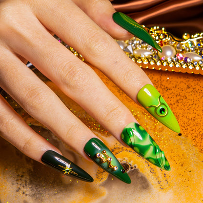 Taurus in Retrograde Handmade Nails H598