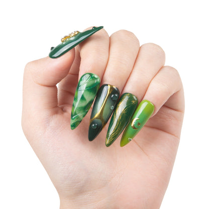 Taurus in Retrograde Handmade Nails H598