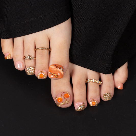Melted for You T614 Toe Nails - 20Pcs Free Size